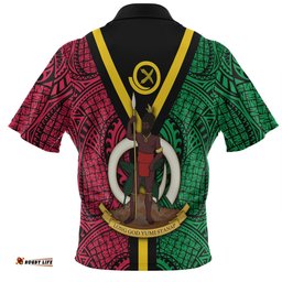 Amazing Aussie Australia South Sea Islanders Vanuatu Polynesian Flag With Coat Of Arm Polo Shirt