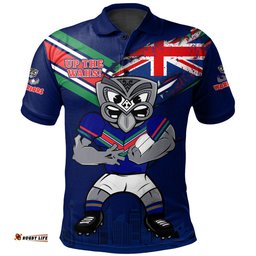 Amazing Aussie New Zealand Warriors Custom For Die Hard Fan Australia Flag Scratch Style Polo Shirt