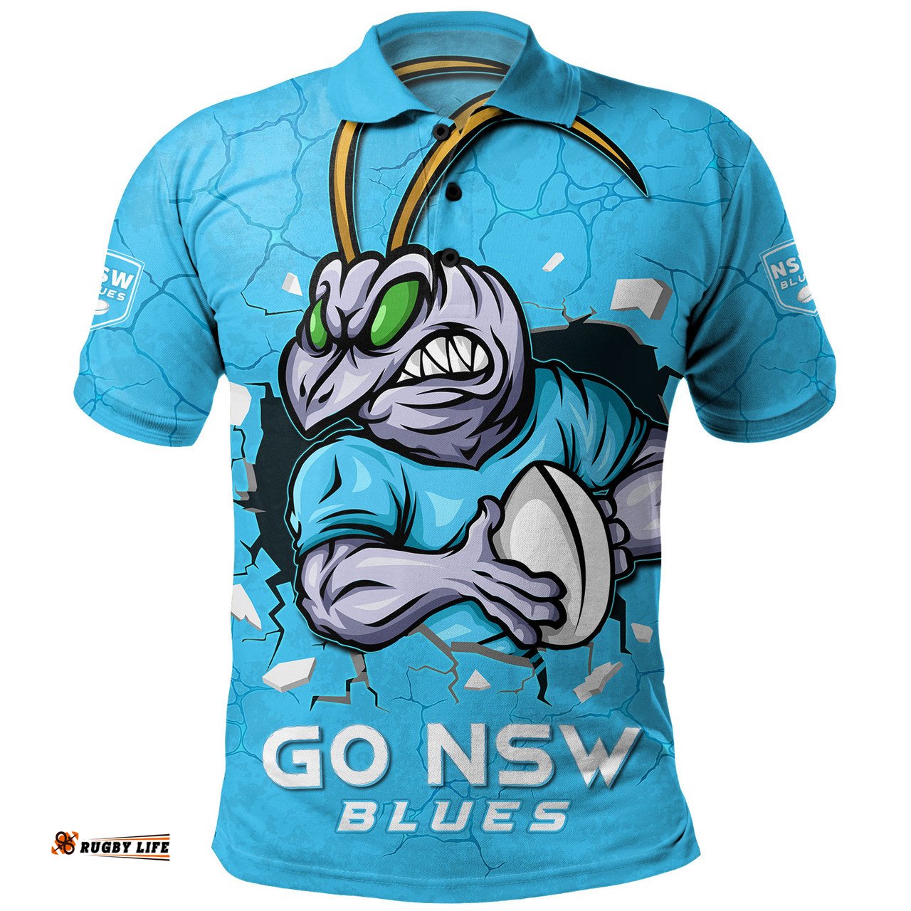 Amazing Aussie New South Wales Blues Go NSW Blues Break The Limit Polo Shirt