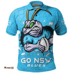 Amazing Aussie New South Wales Blues Go NSW Blues Break The Limit Polo Shirt