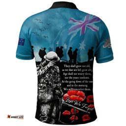 Amazing Aussie Australia Anzac Day Blue Horizon Of Sacrifice Polo Shirt