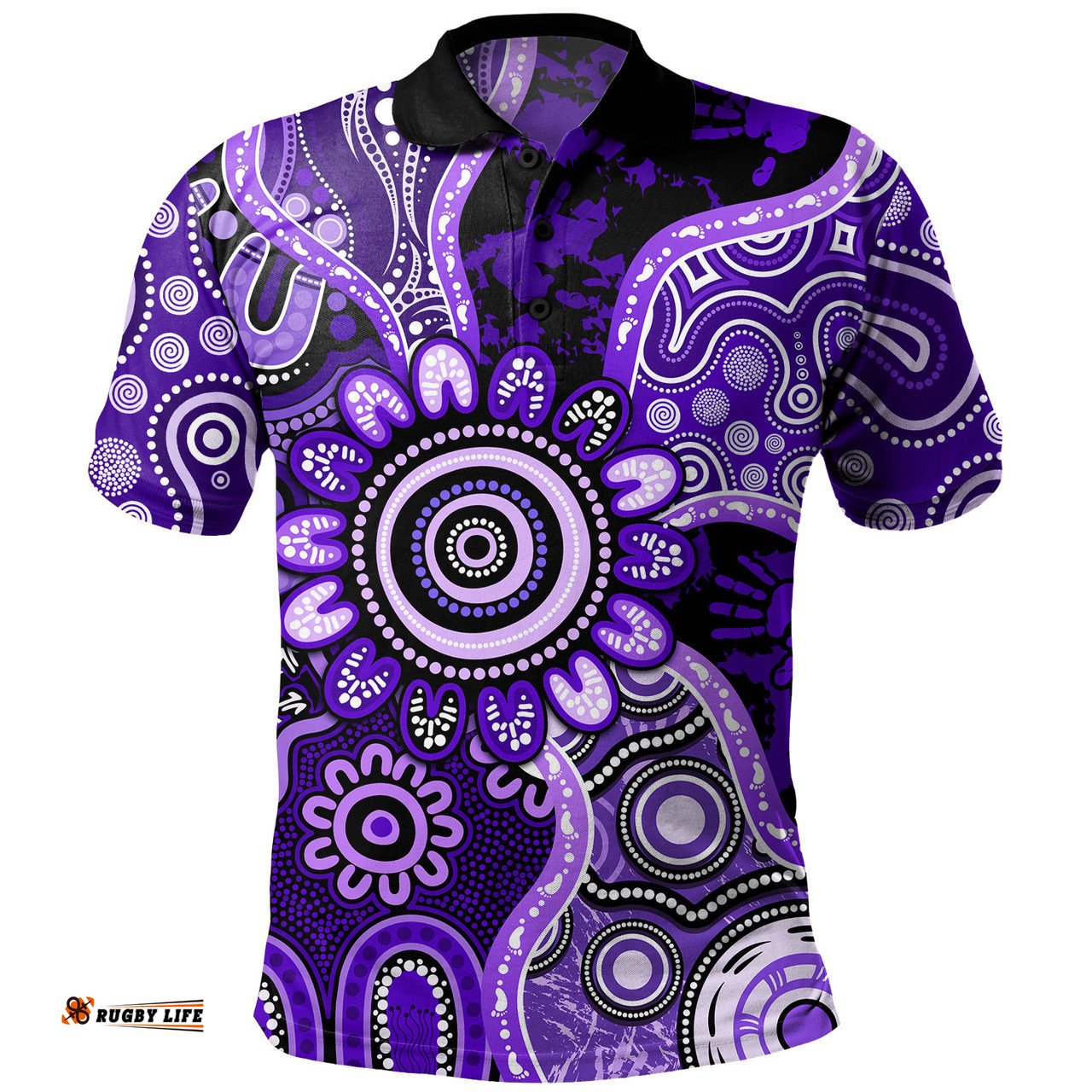 Amazing Aussie Australia Aboriginal Dot Art Painting Unity Concept Polo Shirt