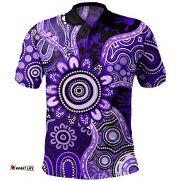 Amazing Aussie Australia Aboriginal Dot Art Painting Unity Concept Polo Shirt