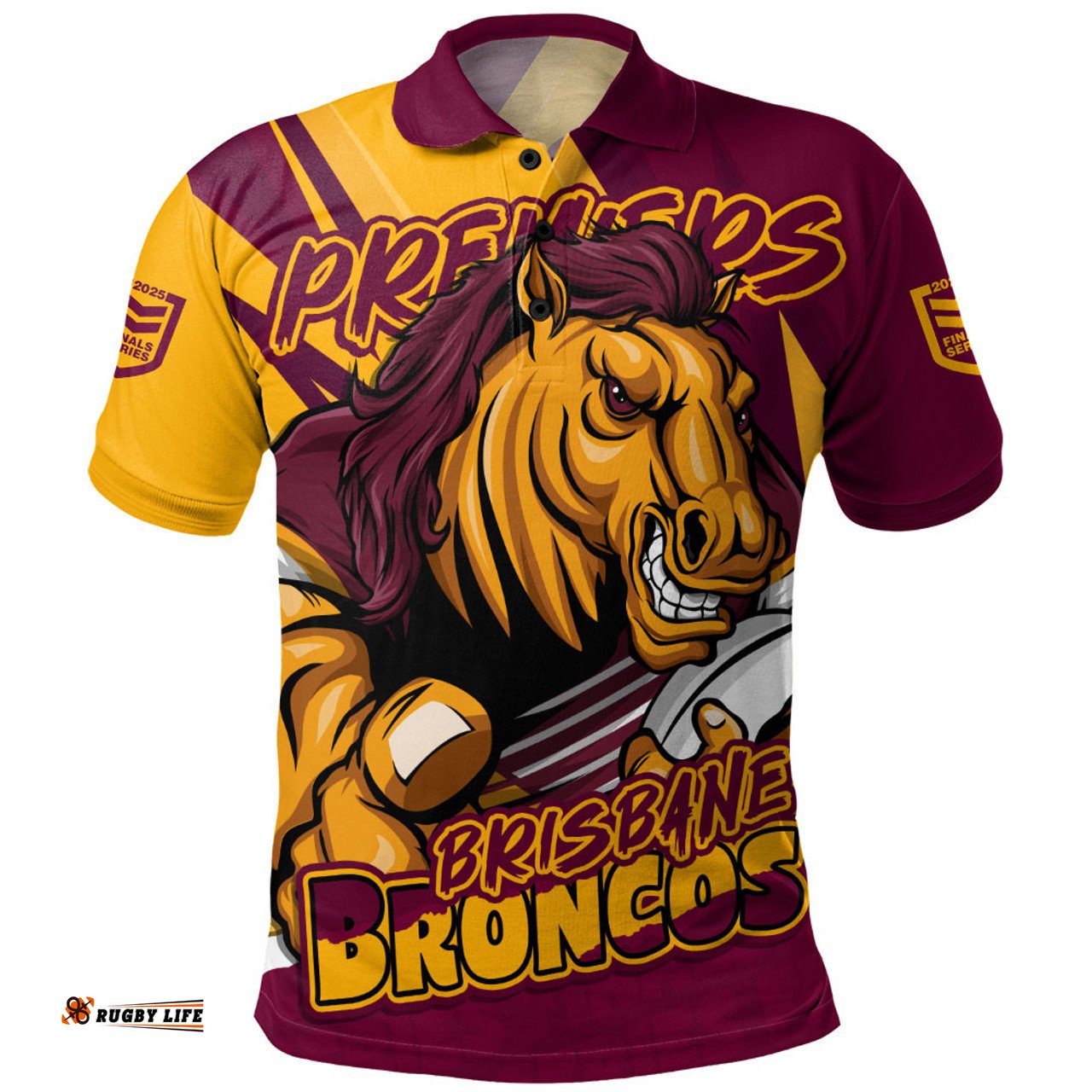 Amazing Aussie Brisbane Broncos Chasing Victory 2025 Final Series Pride Polo Shirt
