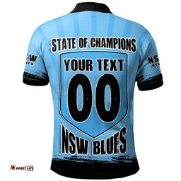 Amazing Aussie New South Wales Blues Dynasty Of Blues Polo Shirt