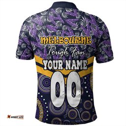 Amazing Aussie Melbourne Storm Tropical Patterns And Dot Painting Eat Sleep Rugby Repeat Polo Shirt
