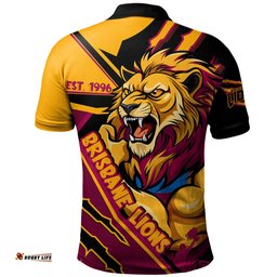 Amazing Aussie Brisbane Lions Battlefield Glory Gear Polo Shirt