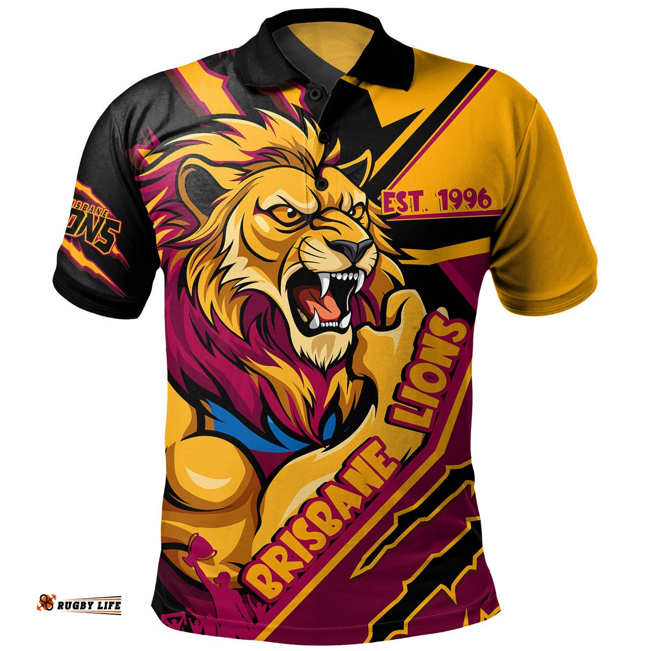 Amazing Aussie Brisbane Lions Battlefield Glory Gear Polo Shirt