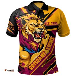 Amazing Aussie Brisbane Lions Battlefield Glory Gear Polo Shirt