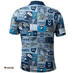 Amazing Aussie New South Wales Sport Team Of Us Die Hard Fan Supporters Comic Style Polo Shirt