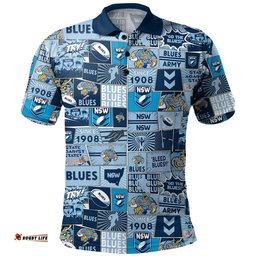 Amazing Aussie New South Wales Sport Team Of Us Die Hard Fan Supporters Comic Style Polo Shirt