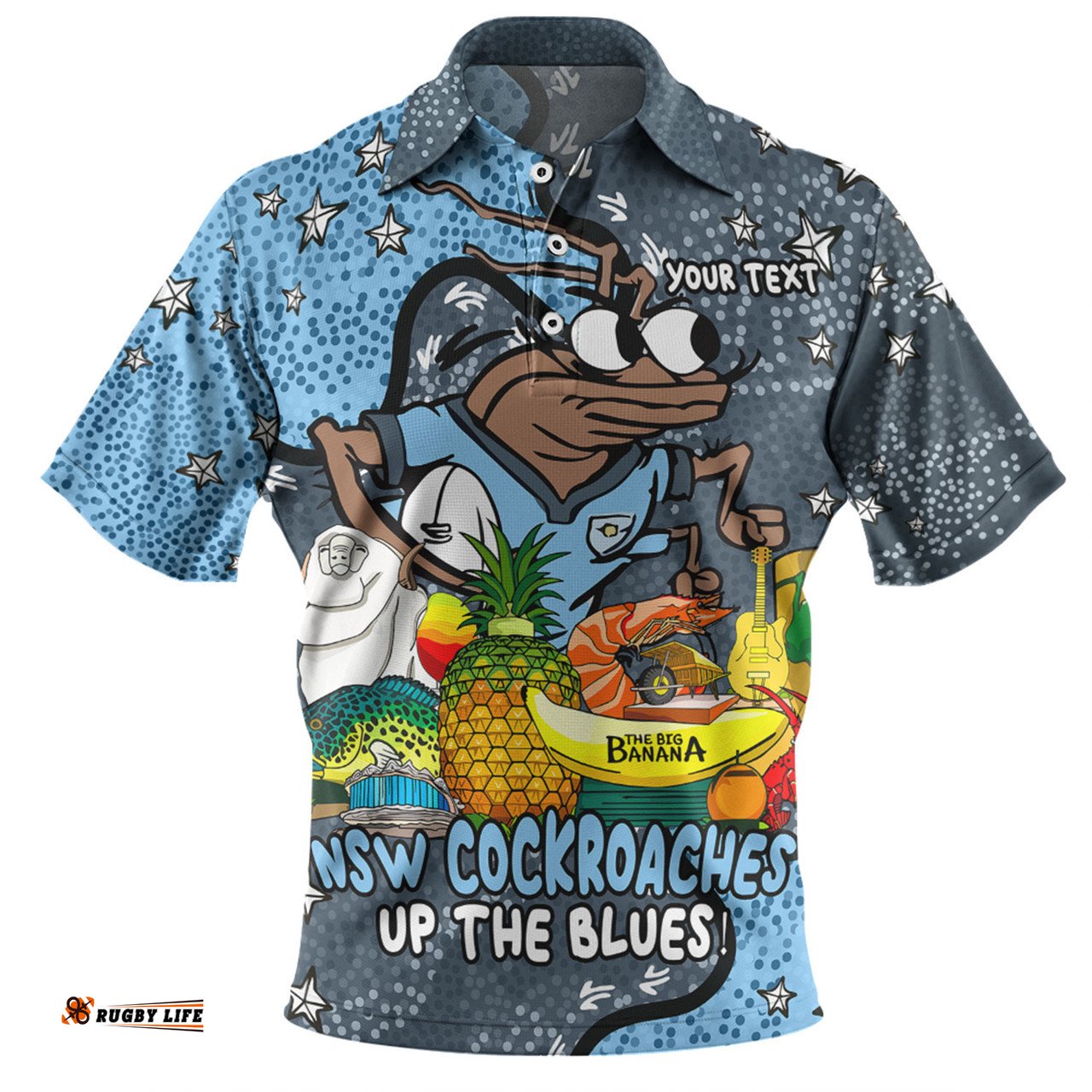 Amazing Aussie New South Wales Cockroaches Custom Australian Big Things Polo Shirt