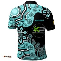 Amazing Aussie Australia Custom Bowl Aboriginal Indigenous Dot Turquoise Polo Shirt
