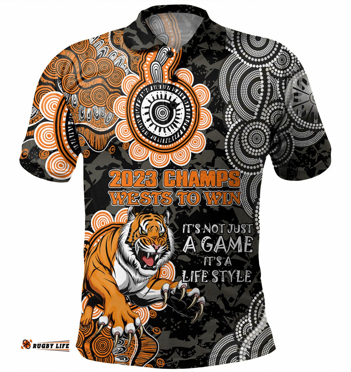 Amazing Aussie Wests Tigers Custom Show Your Stripes Polo Shirt