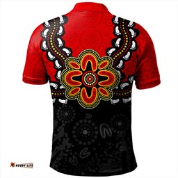 Amazing Aussie Australia Aboriginal Inspired Symbol Pattern Polo Shirt