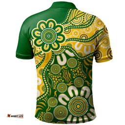 Amazing Aussie Australia Aboriginal Dot Design Kangaroo Polo Shirt