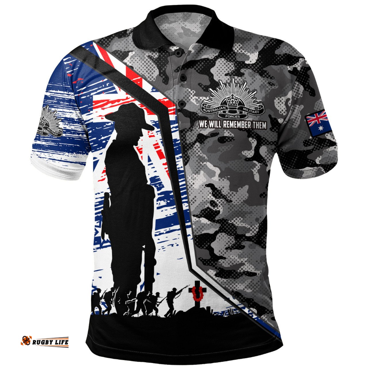 Amazing Aussie Australia Remembrance Day Heroic Soldier Legacy Polo Shirt
