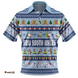 Amazing Aussie New South Wales Christmas Custom Happy Chrissie Ugly Style Polo Shirt