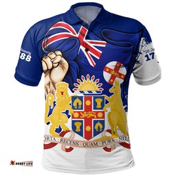 Amazing Aussie New South Wales Power Pride And Heritage Crest Polo Shirt