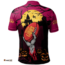Amazing Aussie Brisbane Lions Full Moon Fever Halloween Supporter Polo Shirt