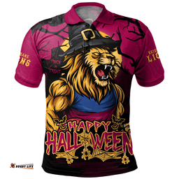 Amazing Aussie Brisbane Lions Full Moon Fever Halloween Supporter Polo Shirt