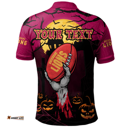 Amazing Aussie Brisbane Lions Full Moon Fever Halloween Supporter Polo Shirt