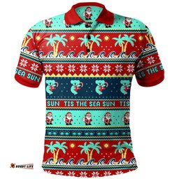 Amazing Aussie Australia Sunny Christmas By The Sea Polo Shirt