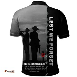 Amazing Aussie Australia Remembrance Day We Shall Not Forget We Will Remember Them Polo Shirt