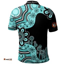 Amazing Aussie Australia Custom Human Resource Aboriginal Indigenous Dot Turquoise Polo Shirt