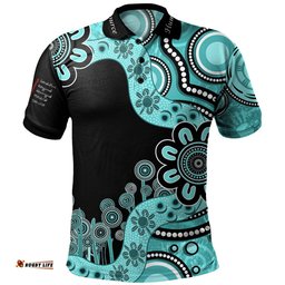 Amazing Aussie Australia Custom Human Resource Aboriginal Indigenous Dot Turquoise Polo Shirt