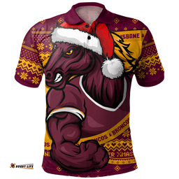 Amazing Aussie Brisbane Broncos Ugly Knit Style For Christmas Game Fans Polo Shirt