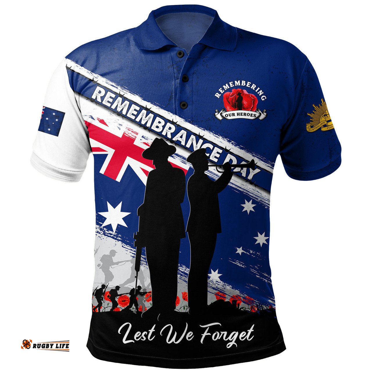 Amazing Aussie Australia Australian Heroes Remembrance Day Tribute Polo Shirt