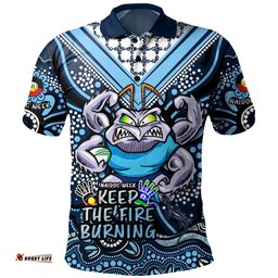 Amazing Aussie New South Wales Blues Aboriginal Inspired Naidoc Week Custom For Die Hard Fan Supporters Polo Shirt
