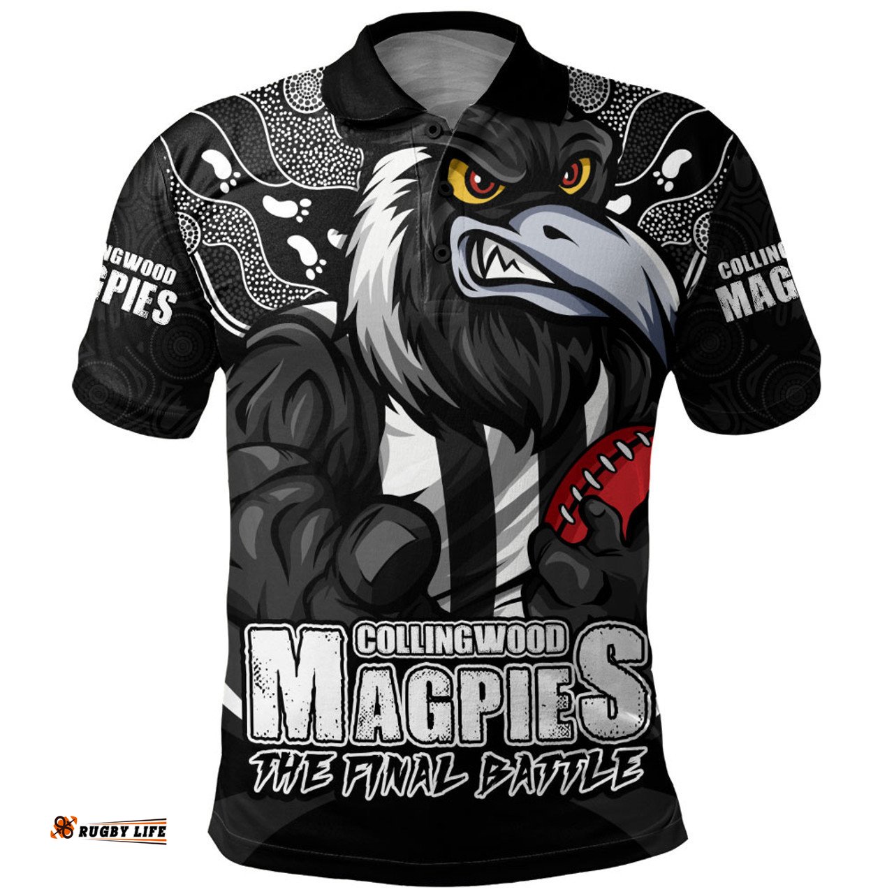 Amazing Aussie Collingwood Final Clash Battle Edition Polo Shirt