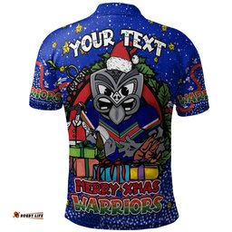Amazing Aussie New Zealand Warriors Christmas Custom Merry Christmas Our Beloved Team With Aboriginal Dot Art Pattern Polo Shirt