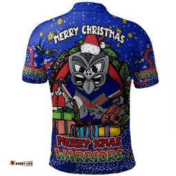 Amazing Aussie New Zealand Warriors Christmas Custom Merry Christmas Our Beloved Team With Aboriginal Dot Art Pattern Polo Shirt