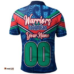 Amazing Aussie New Zealand Warriors Custom Warriors For Life With Aboriginal Style Polo Shirt