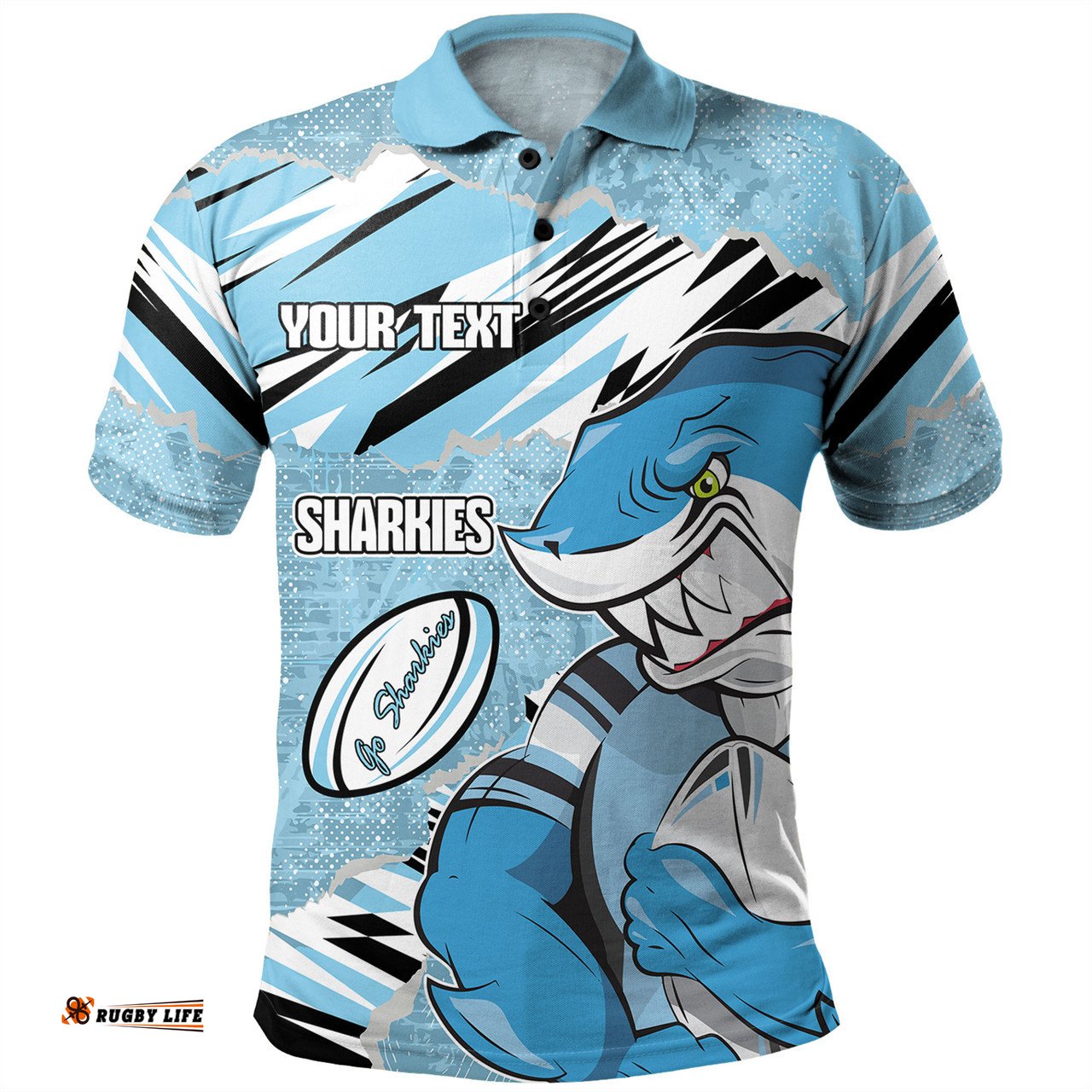 Amazing Aussie Cronulla Sutherland Sharks Theme Song Polo Shirt