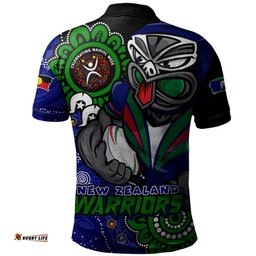 Amazing Aussie New Zealand Warriors Power Through Generations NAIDOC Edition Polo Shirt