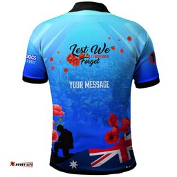 Amazing Aussie Canterbury Bankstown Bulldogs Custom Canterbury Bankstown Bulldogs Remembrance Day Lest We Forget Poppies Polo Shirt