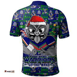 Amazing Aussie New Zealand Warriors Merry Ugly Christmas Comic Style Polo Shirt