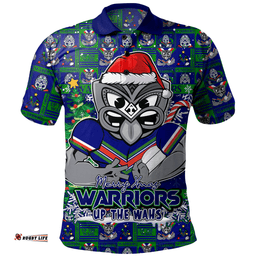 Amazing Aussie New Zealand Warriors Merry Ugly Christmas Comic Style Polo Shirt