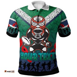 Amazing Aussie New Zealand Warriors Anzac Custom Anzac Day Kiwis Polo Shirt