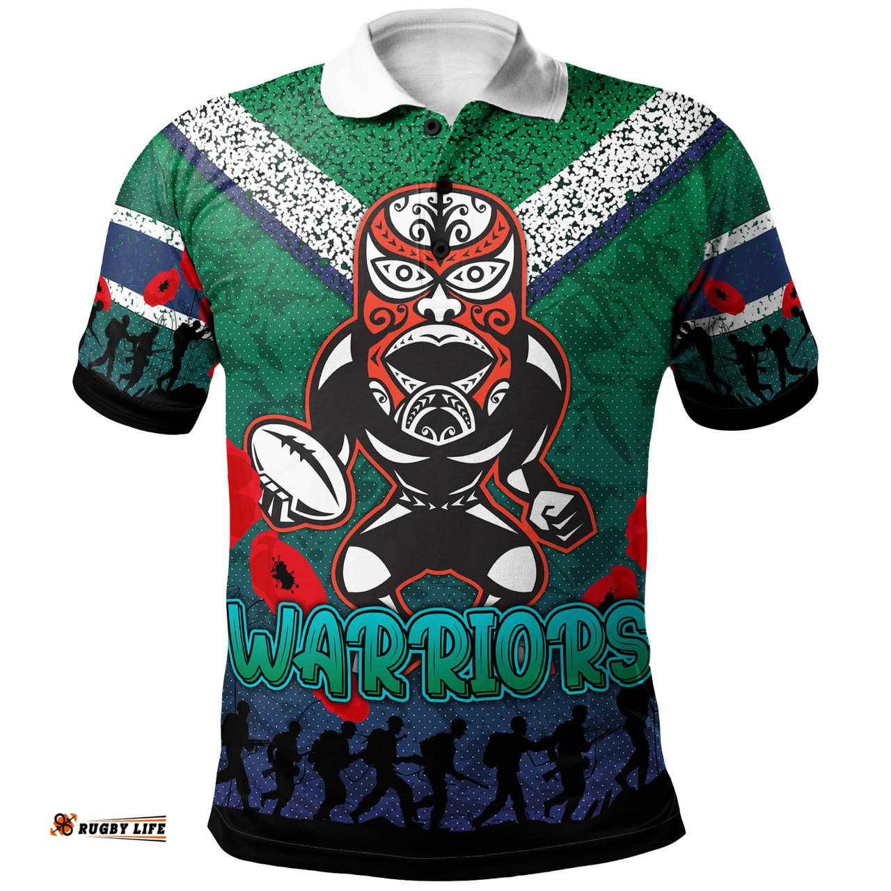 Amazing Aussie New Zealand Warriors Anzac Custom Anzac Day Kiwis Polo Shirt