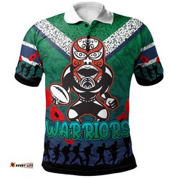 Amazing Aussie New Zealand Warriors Anzac Custom Anzac Day Kiwis Polo Shirt