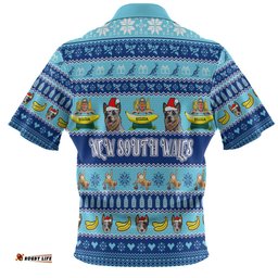 Amazing Aussie New South Wales Big Things Christmas Custom The Big Banana And Blue Heeler Polo Shirt
