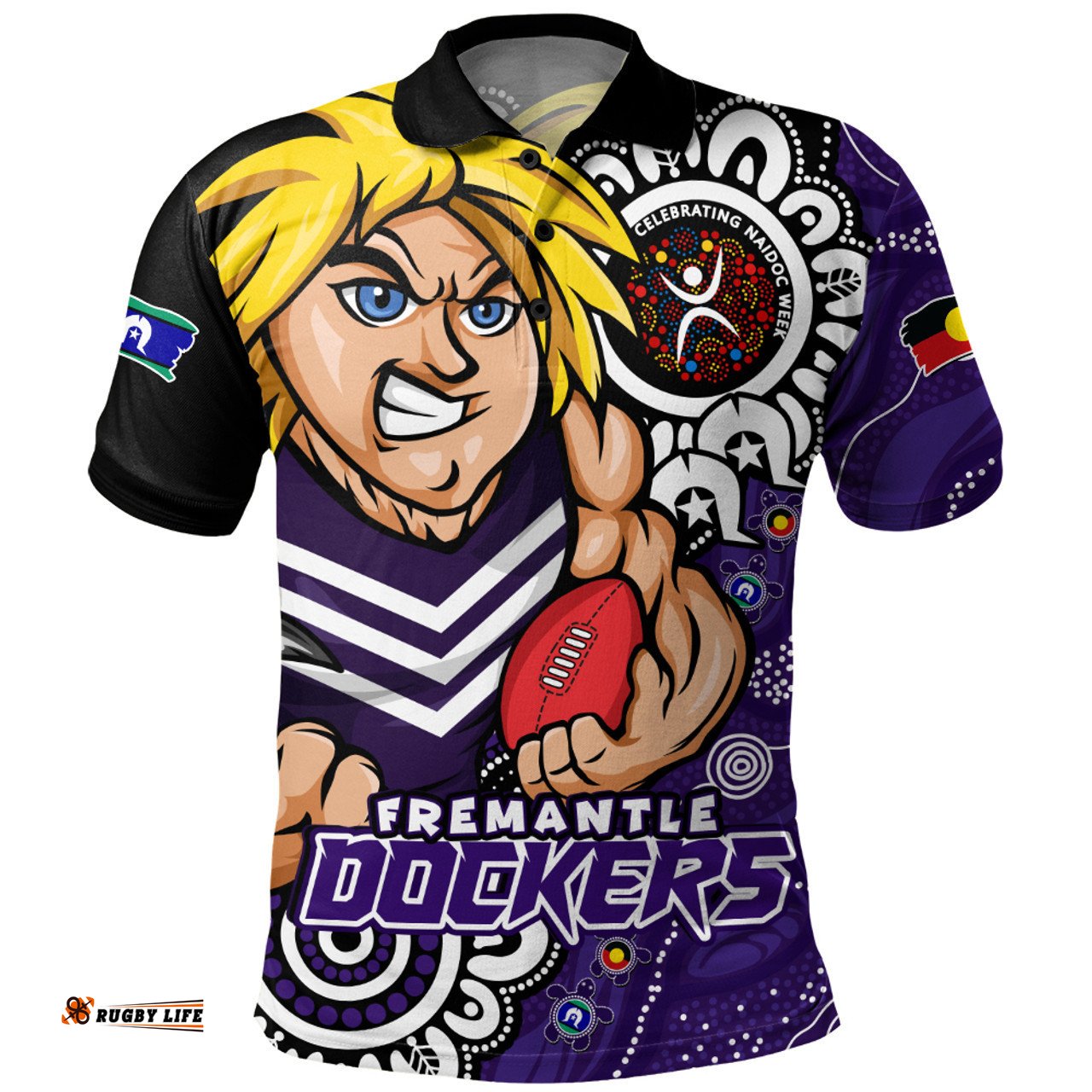 Amazing Aussie Fremantle Power Through Generations NAIDOC Edition Polo Shirt