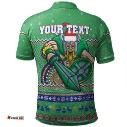 Amazing Aussie Canberra Raiders Christmas Custom Ugly Xmas And Aboriginal Patterns For Die Hard Fan Polo Shirt