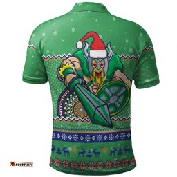 Amazing Aussie Canberra Raiders Christmas Custom Ugly Xmas And Aboriginal Patterns For Die Hard Fan Polo Shirt