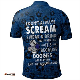 Amazing Aussie Canterbury Bankstown Bulldogs Scream With Tropical Patterns Polo Shirt
